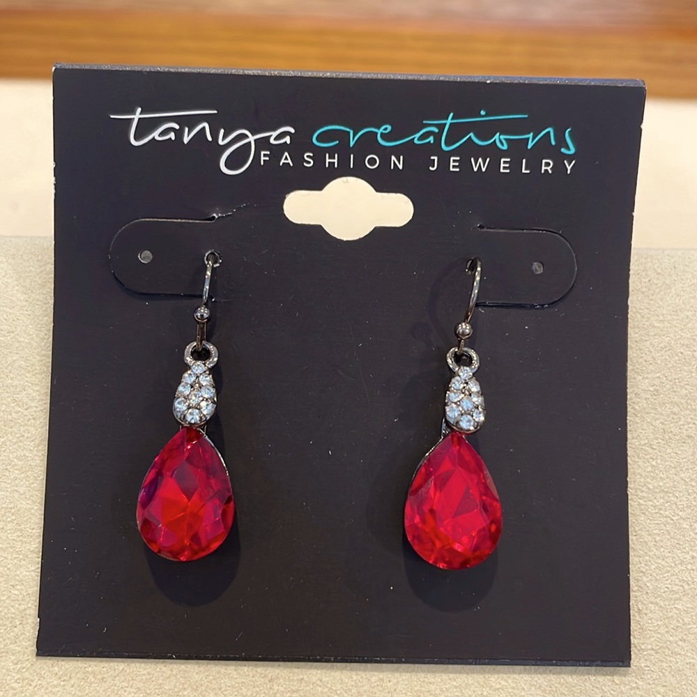 Gemstone Teardrop Gemstone Earrings BRAND NEW